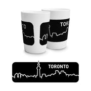 Cuisivin - Velour Porcelain Mug 350ml/11.8oz - skyline Toronto - black Home & Kitchen