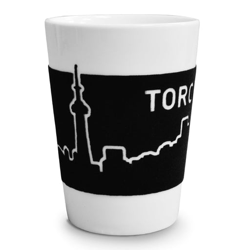 Cuisivin - Velour Porcelain Mug 350ml/11.8oz - skyline Toronto - black Home & Kitchen