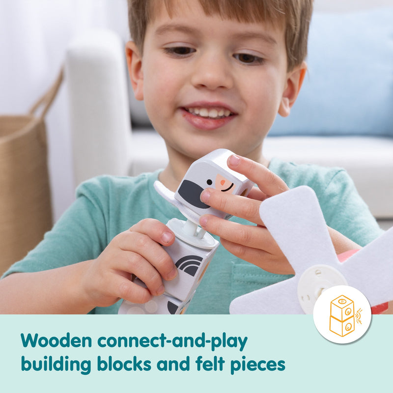 Melissa & Doug - Blockables Farm Friends Play Set - 16 Pieces - in use during play