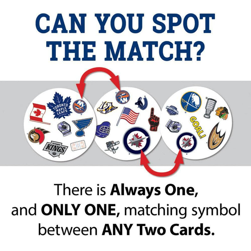 MasterPieces - NHL - League Spot It! Card Game — Spot the matching symbol