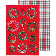 Now Designs - Wreaths Christmas Dishtowels Set of 2