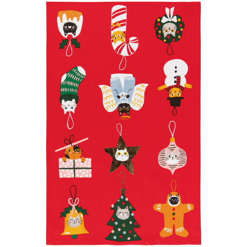Jubilee - Bauble Cats Christmas Dishtowel (JKT4297D)