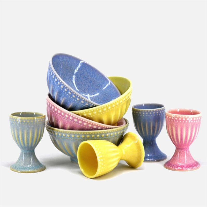 BIA - FRENCH LACE Reactive Glaze Ceramic Serving Bowl - 4.75 inch