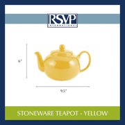 Danica - Stoneware Teapot Yellow Home & Kitchen