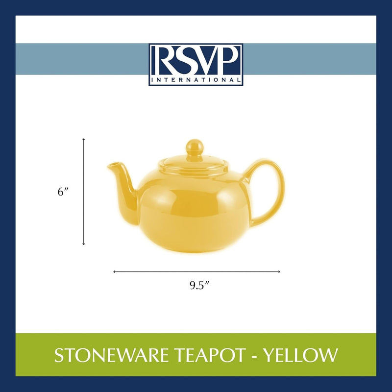 Danica - Stoneware Teapot Yellow Home & Kitchen