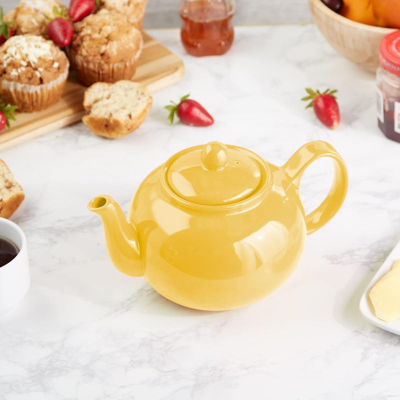 Danica - Stoneware Teapot Yellow Home & Kitchen