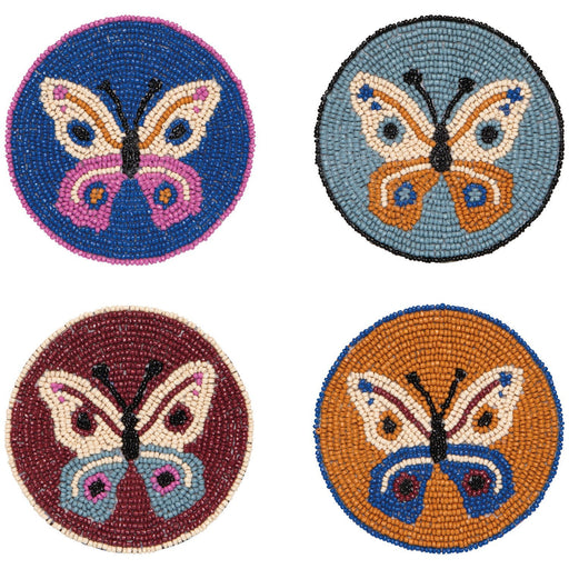 Danica Studio - Aurora Beaded Coasters Set of 4 Home & Kitchen