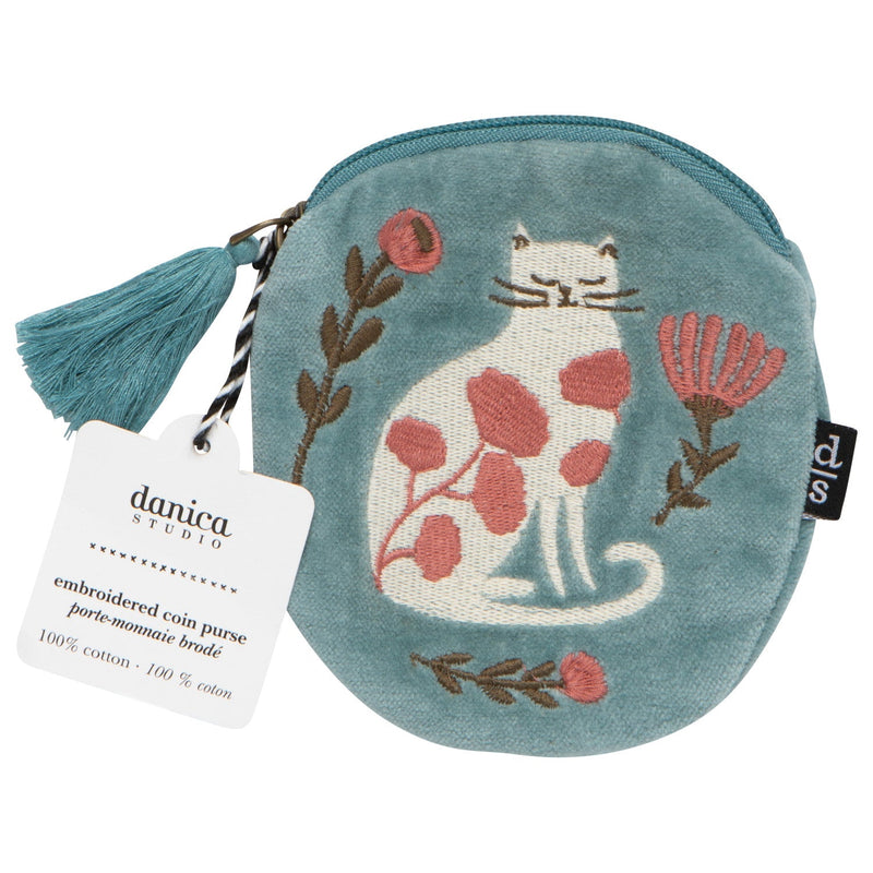Danica Studio - Catbloom Embroidered Coin Purse Apparel & Accessories