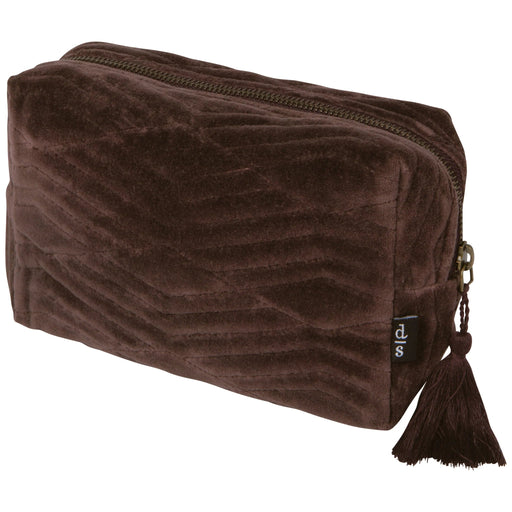 Danica Studio - Fig Quilted Velvet Cosmetic Bag Luggage & Bags