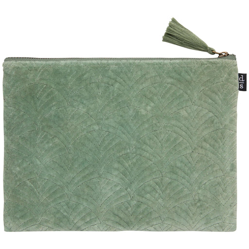 Danica Studio - Jade Quilted Velvet Flat Pouch Luggage & Bags
