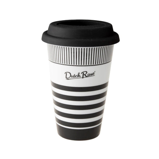 David Shaw - Dutch Rose Coffe to Go Black Stripe Home & Kitchen