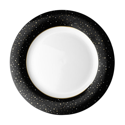 David Shaw - Dutch Rose Dinner Plate Black Sparkling Home & Kitchen