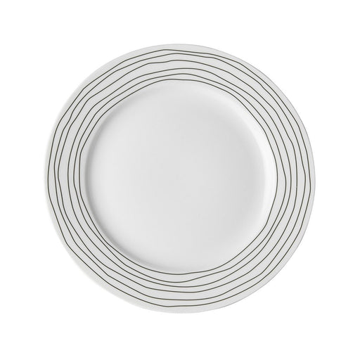 David Shaw - Dutch Rose Salad/Dessert Plate White w/Wavy Lines Home & Kitchen