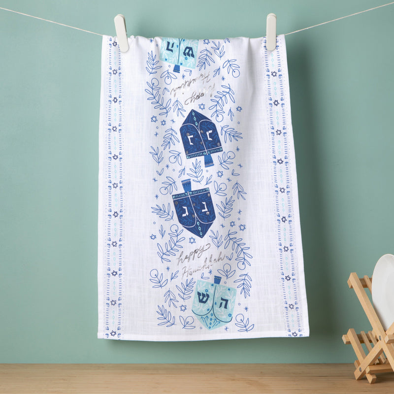 Jubilee - Dreidels Hanukkah Dishtowel - lifestyle