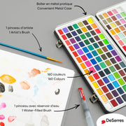 DeSerres - WATERCOLOUR KIT - 160 HALF PANS Arts & Crafts