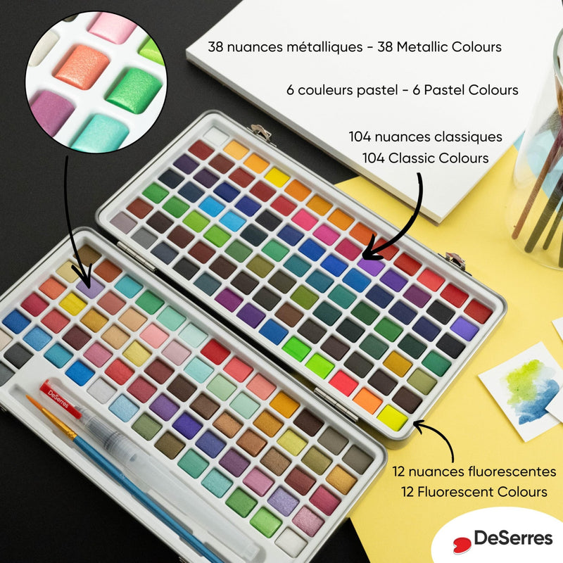 DeSerres - WATERCOLOUR KIT - 160 HALF PANS Arts & Crafts