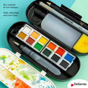 DeSerres - WATERCOLOUR TRAVEL KIT - 17 PIECES Arts & Crafts
