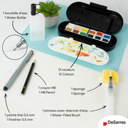 DeSerres - WATERCOLOUR TRAVEL KIT - 17 PIECES Arts & Crafts