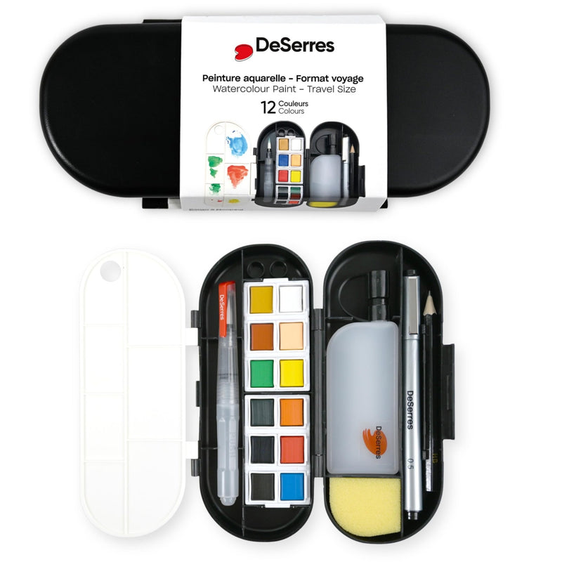 DeSerres - WATERCOLOUR TRAVEL KIT - 17 PIECES Arts & Crafts