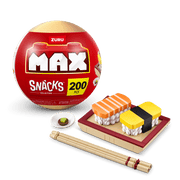 MAX BUILD Premium Snacks Series 1 – Sushi example with capsule; one random set included