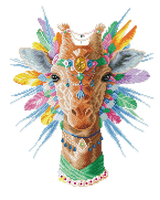 DIAMOND DOTZ - BOHEMIAN GIRAFFE (19.7" x 19.7" - 50cm x 50cm) Arts & Crafts