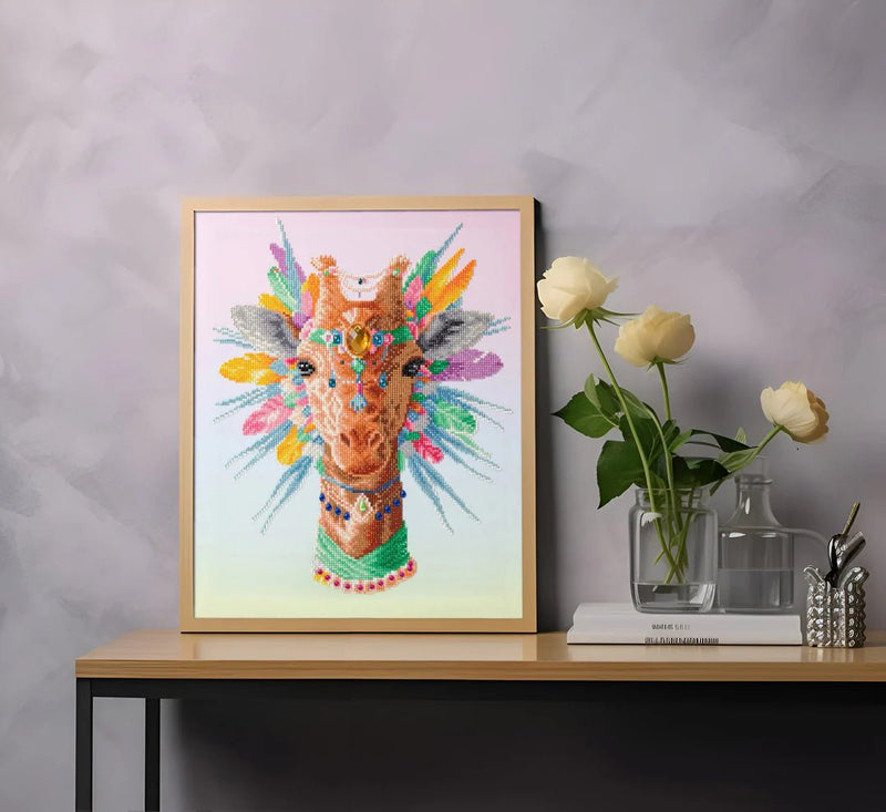 DIAMOND DOTZ - BOHEMIAN GIRAFFE (19.7" x 19.7" - 50cm x 50cm) Arts & Crafts