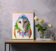 DIAMOND DOTZ - BOHEMIAN OWL (20.1" x 16.1" - 51cm x 41cm) Arts & Crafts