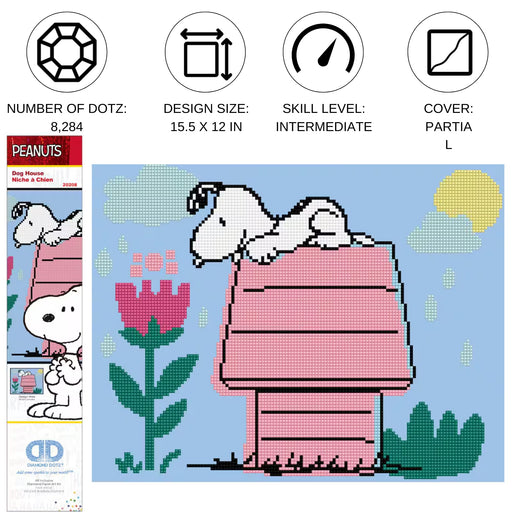 DIAMOND DOTZ - Dog House Peanuts 47.37x38.48 Arts & Crafts