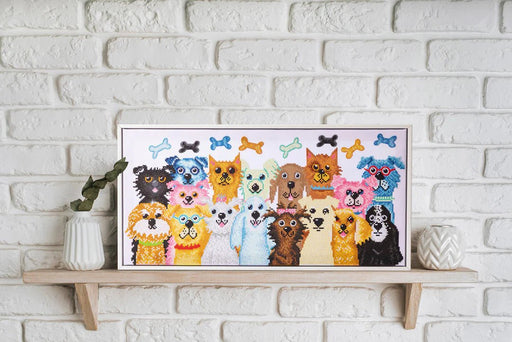 DIAMOND DOTZ - DOGS DINNER (12.5" x 26.1" - 32cm x 67cm) Arts & Crafts