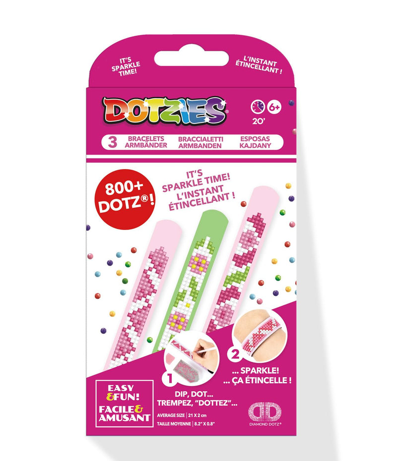 DIAMOND DOTZ - Dotzies Bracelets(3) Pretty in pink 21x2 Toys & Games