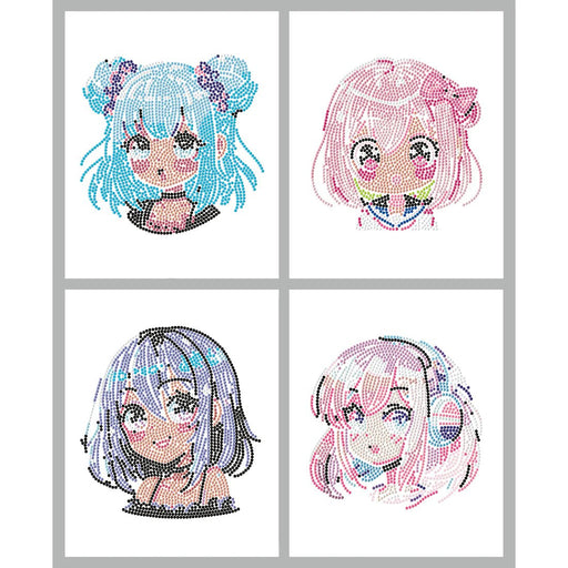 DIAMOND DOTZ - DOTZIES FLOCK - NEON ANIME GIRLS Arts & Crafts