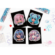 DIAMOND DOTZ - DOTZIES FLOCK - NEON ANIME GIRLS Arts & Crafts