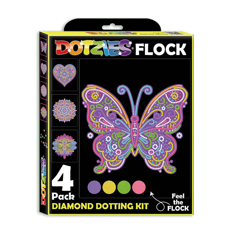 DIAMOND DOTZ - DOTZIES FLOCK - NEON MANDALAS Arts & Crafts