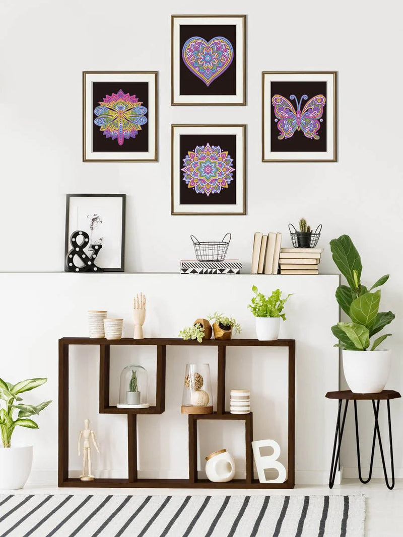 DIAMOND DOTZ - DOTZIES FLOCK - NEON MANDALAS Arts & Crafts