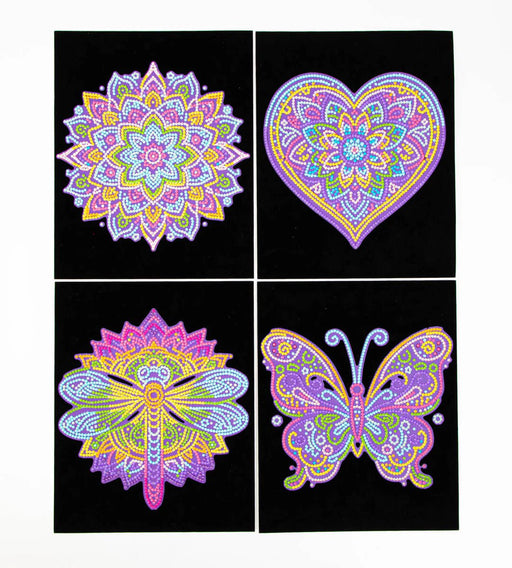 DIAMOND DOTZ - DOTZIES FLOCK - NEON MANDALAS Arts & Crafts