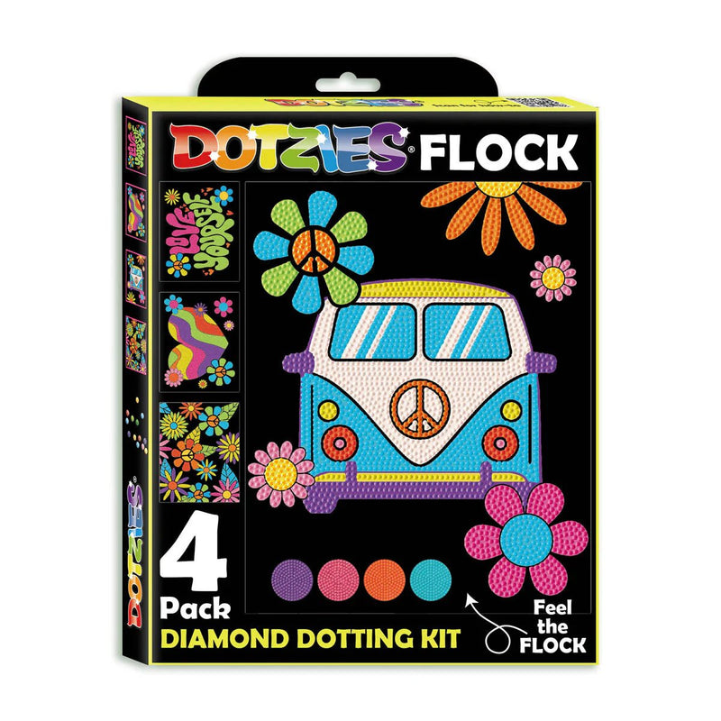 DIAMOND DOTZ - DOTZIES FLOCK - NEON PEACE & LOVE Arts & Crafts