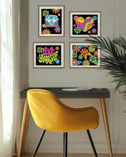 DIAMOND DOTZ - DOTZIES FLOCK - NEON PEACE & LOVE Arts & Crafts