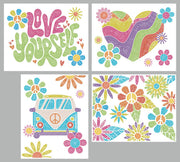 DIAMOND DOTZ - DOTZIES FLOCK - NEON PEACE & LOVE Arts & Crafts