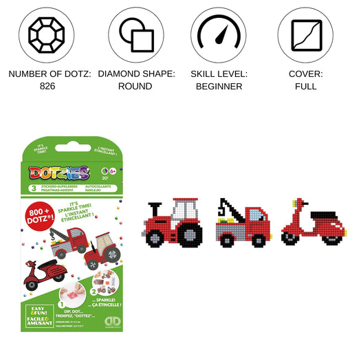 DIAMOND DOTZ - Dotzies Sticker (3)s Honk Honk 18x10 Toys & Games