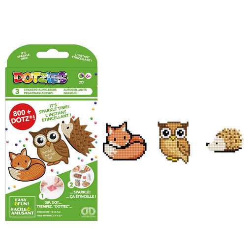 DIAMOND DOTZ - Dotzies Stickers (3) Forest Friends 18x10 Toys & Games