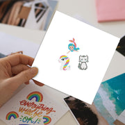 DIAMOND DOTZ - Dotzies Stickers (3) Unicorn, Kitten, Mermaid 18x10 Toys & Games