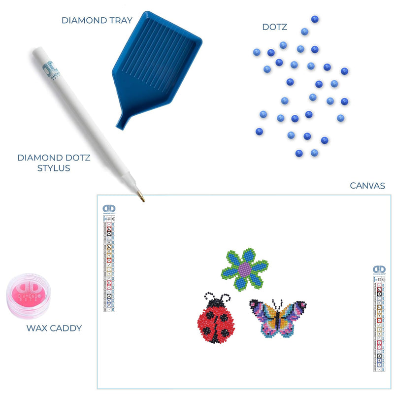 DIAMOND DOTZ - Dotzies Stickers (3)Garden 18x10 Toys & Games