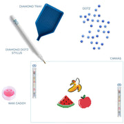 DIAMOND DOTZ - Dotzies Stickers(3) Fruits 18x10 Toys & Games