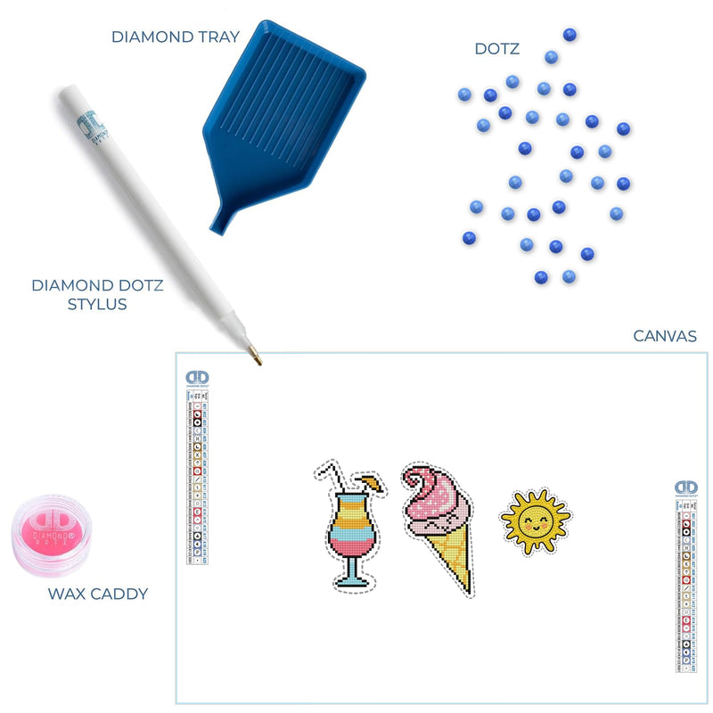 DIAMOND DOTZ - Dotzies Stickers(3) Sunshine 18x10 Toys & Games