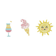 DIAMOND DOTZ - Dotzies Stickers(3) Sunshine 18x10 Toys & Games
