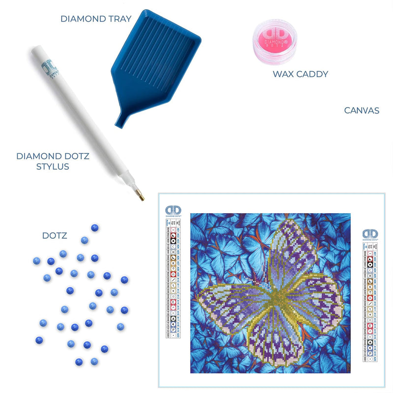 DIAMOND DOTZ - Flutterby Silver 30,5x30,5 Toys & Games