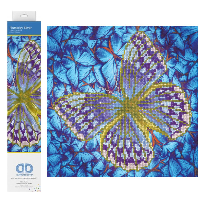 DIAMOND DOTZ - Flutterby Silver 30,5x30,5 Toys & Games