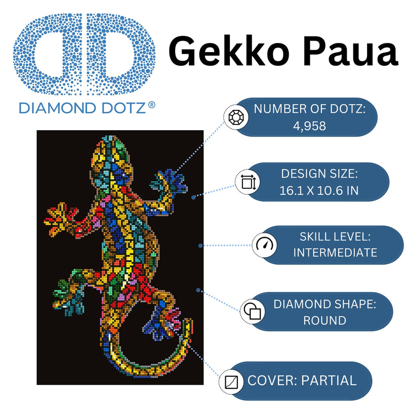 DIAMOND DOTZ - Gekko Paua 35x49 Arts & Crafts