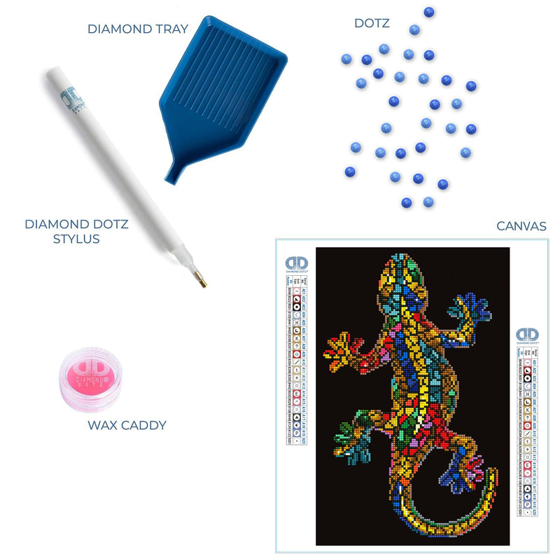 DIAMOND DOTZ - Gekko Paua 35x49 Arts & Crafts