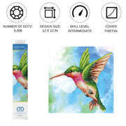 DIAMOND DOTZ - Hummingbird 36x37 Arts & Crafts